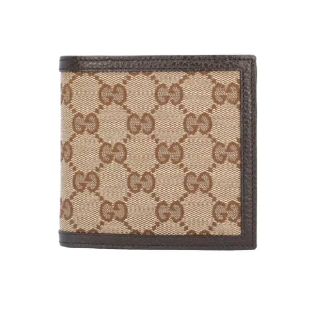 Gucci Vintage Pre-owned Canvas wallets Brown Heren