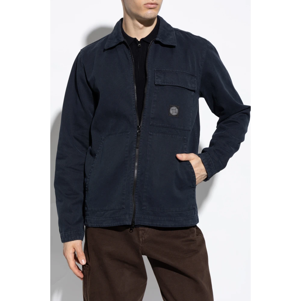 Stone Island Denim jas Blue Heren