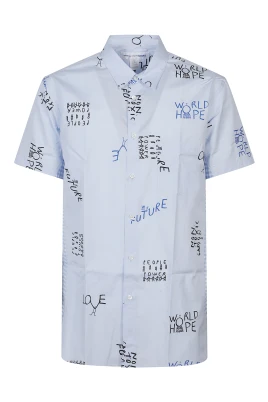 Skjorta med Gingham-paneler