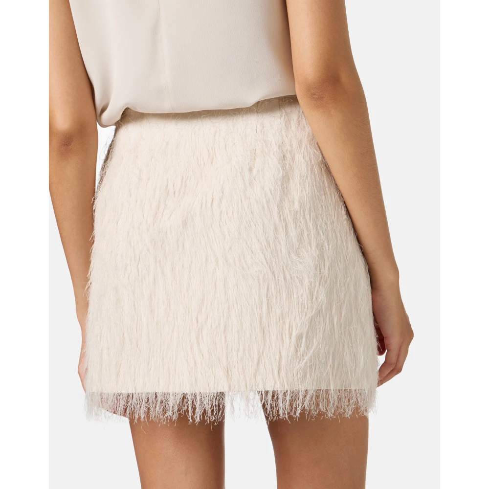 Iceberg Stoffige roze minirok van pluizige viscosestof Beige Dames