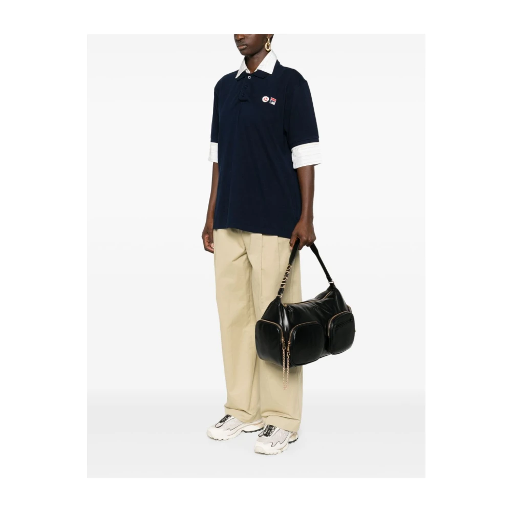 Liu Jo Eco Leren Schoudertas Zwart Black Dames