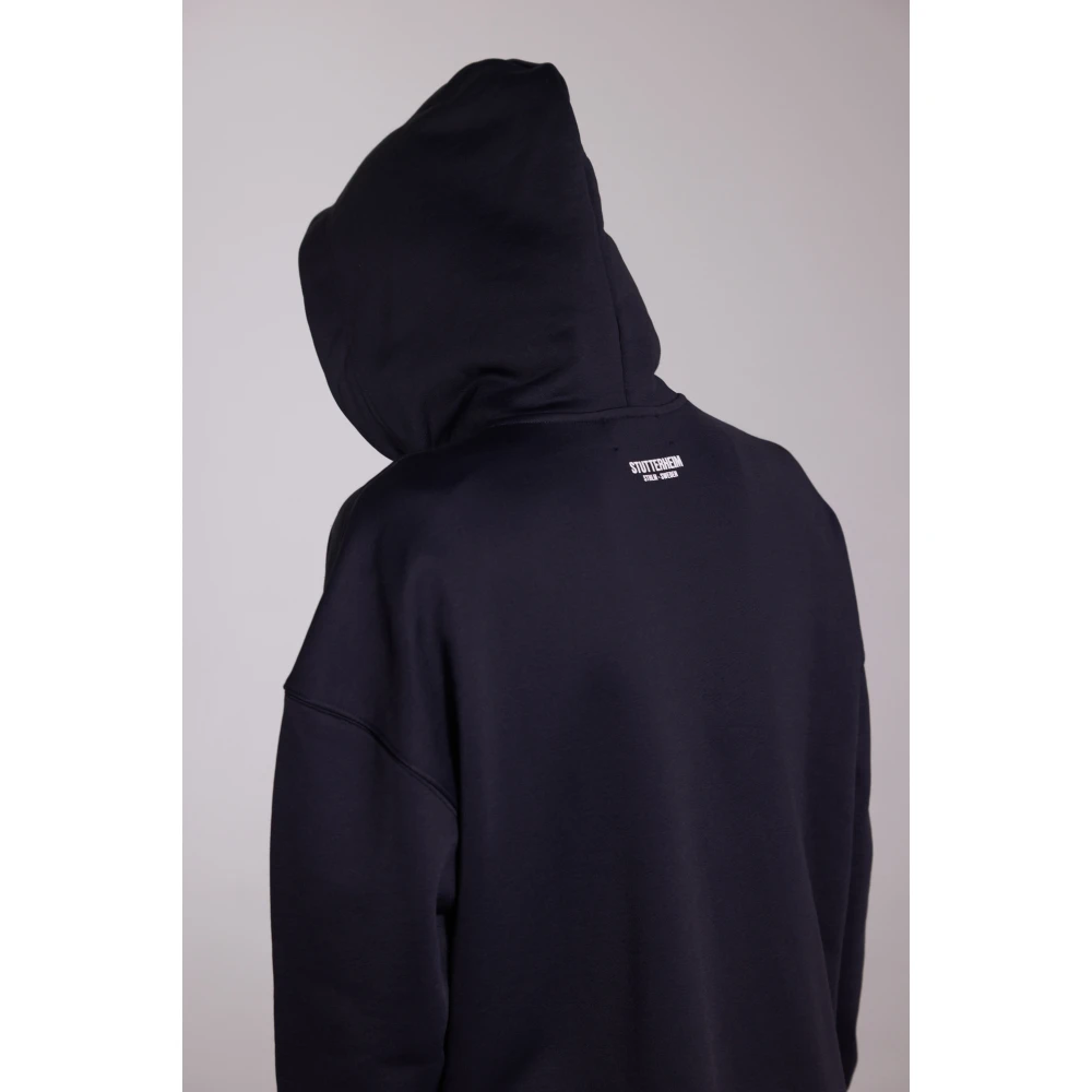Stutterheim Zachte Fleece Hoodie Black Heren