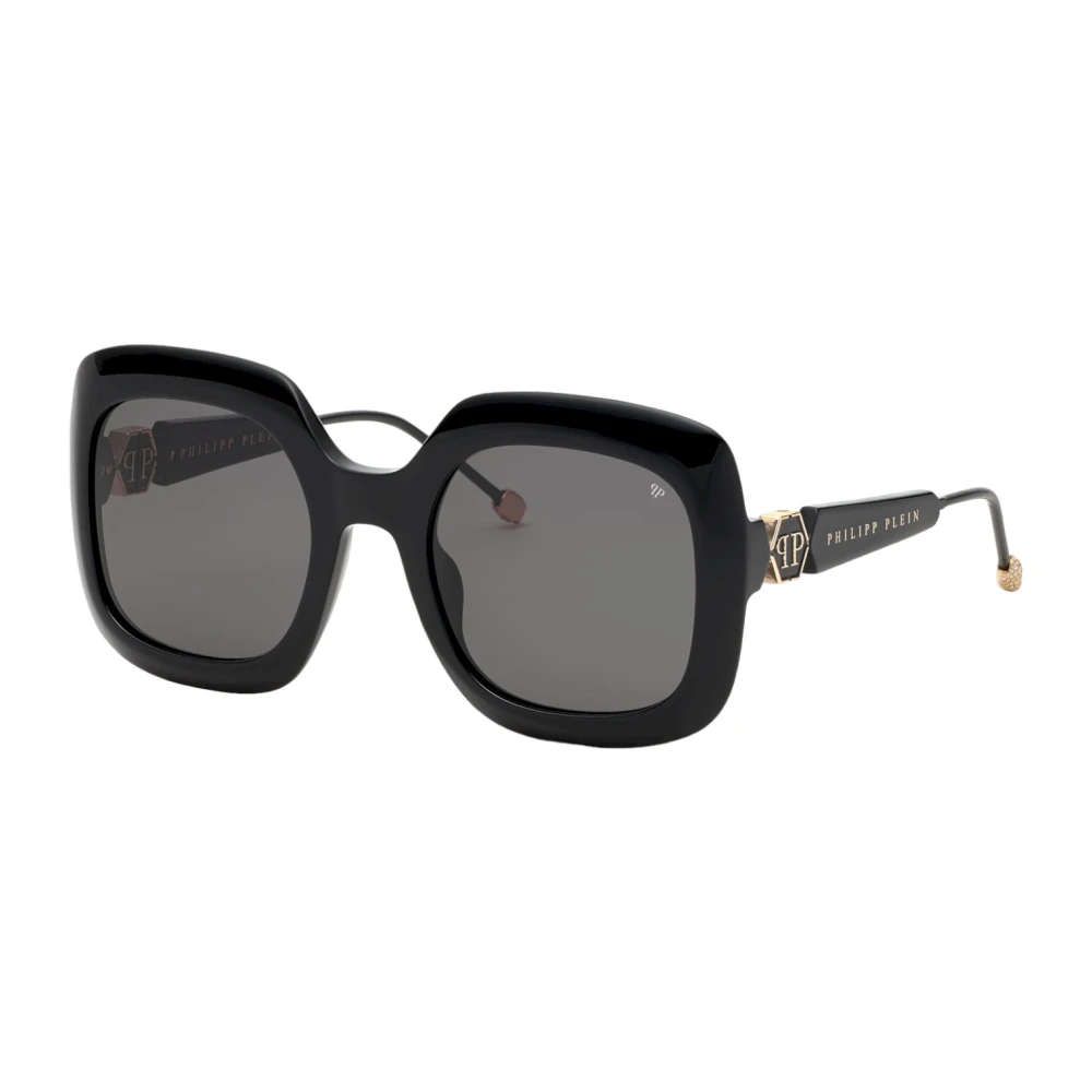 Philipp Plein Black Sunglasses, Female, 55 Mm, Oversize Nero Lucido Sunglasses