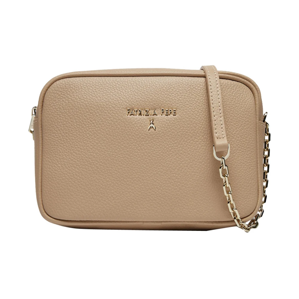 PATRIZIA PEPE Glam Mini Tas met Afneembare Band Beige Dames