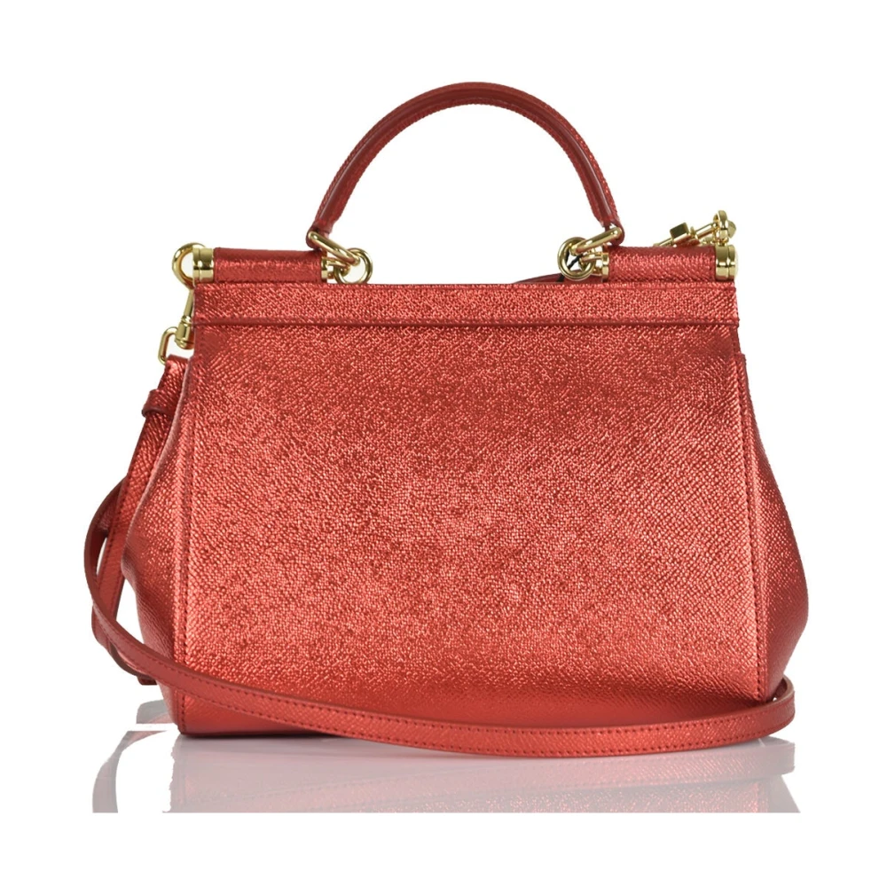Dolce & Gabbana Rode Leren Sicily Microbag Red Dames