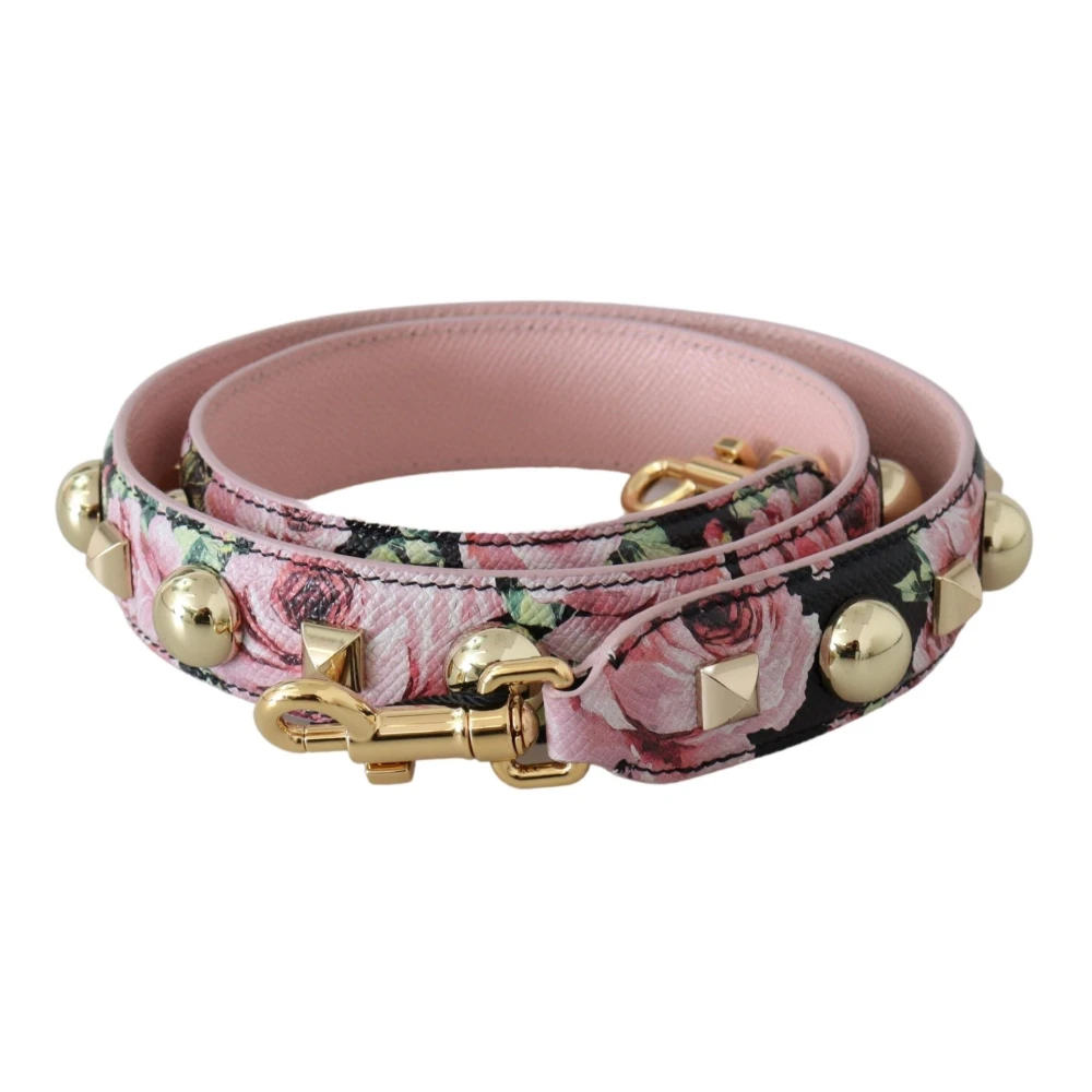 Dolce & Gabbana Mujer Multicolor - Correa De Cuero Floral Con Tachuelas Doradas - Bags - One Size