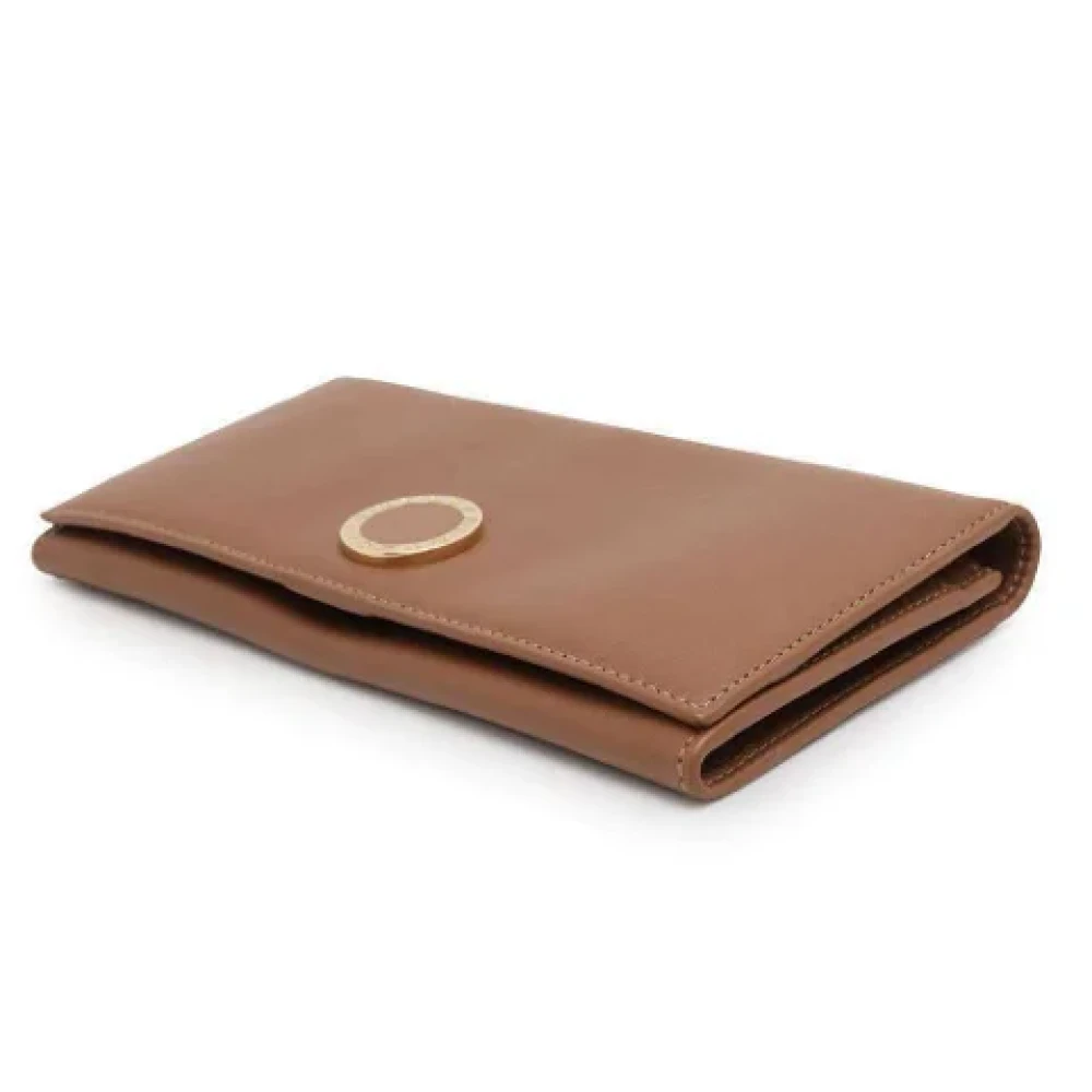 Bvlgari Vintage Pre-owned Leather wallets Brown Dames