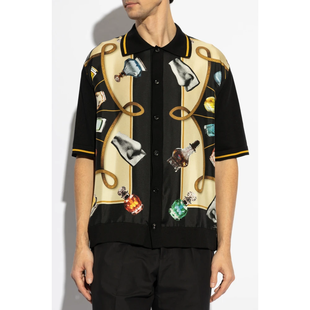 Dolce & Gabbana Gestreept overhemd Black Heren