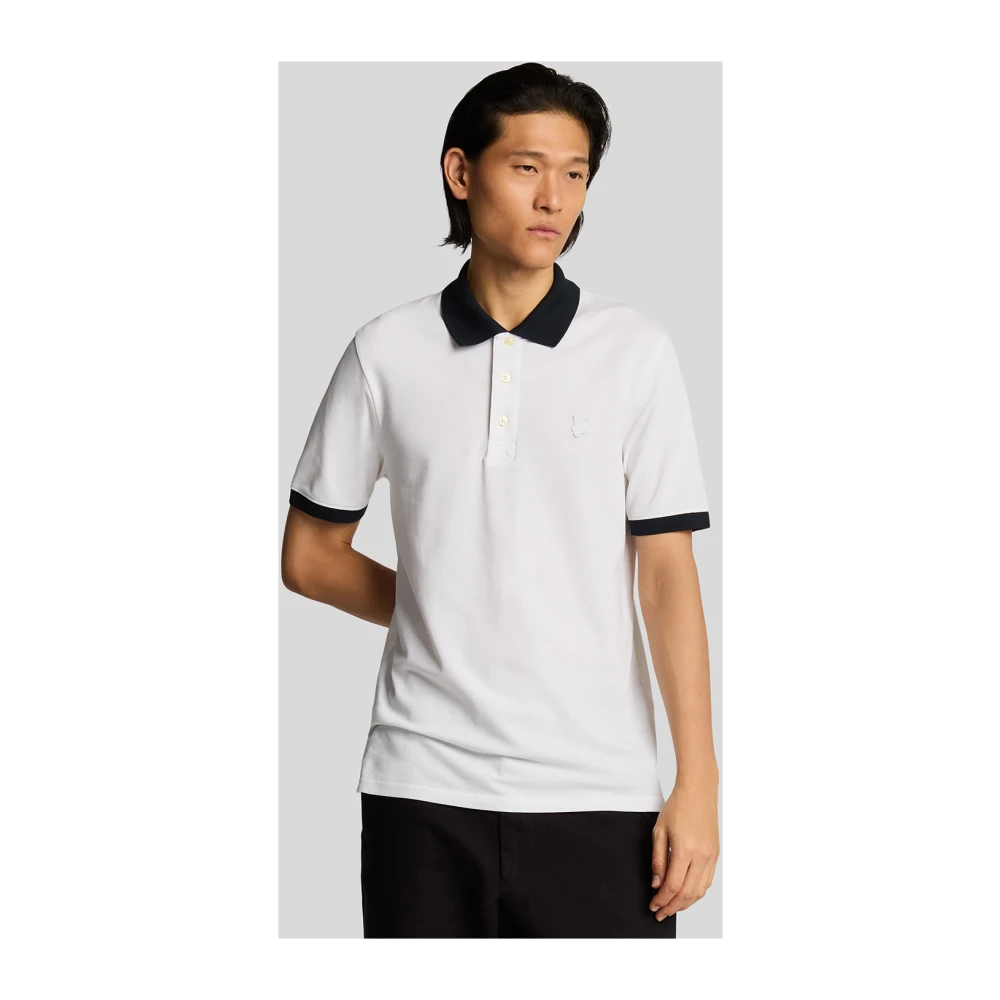 Lyle & Scott SS Polo Shirts Superfine Ringer Polo Shirt White Heren