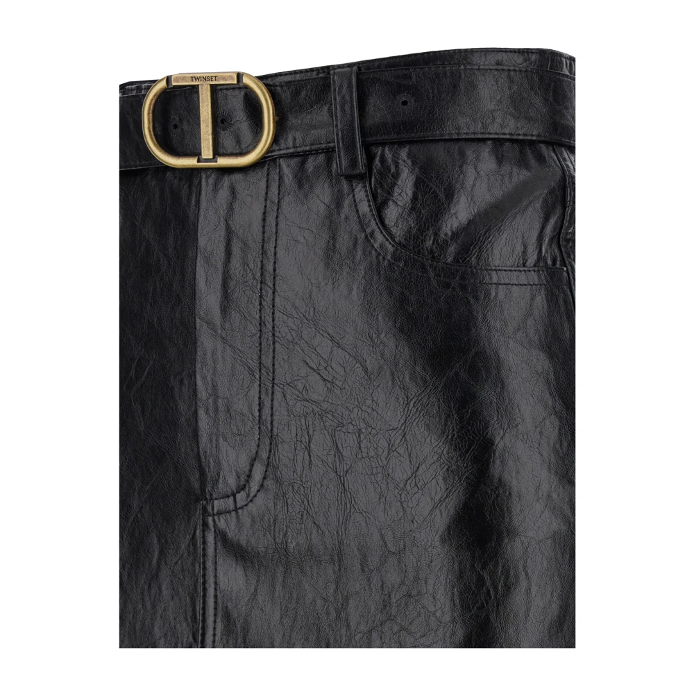 Twinset Zwarte Minirok Black Dames
