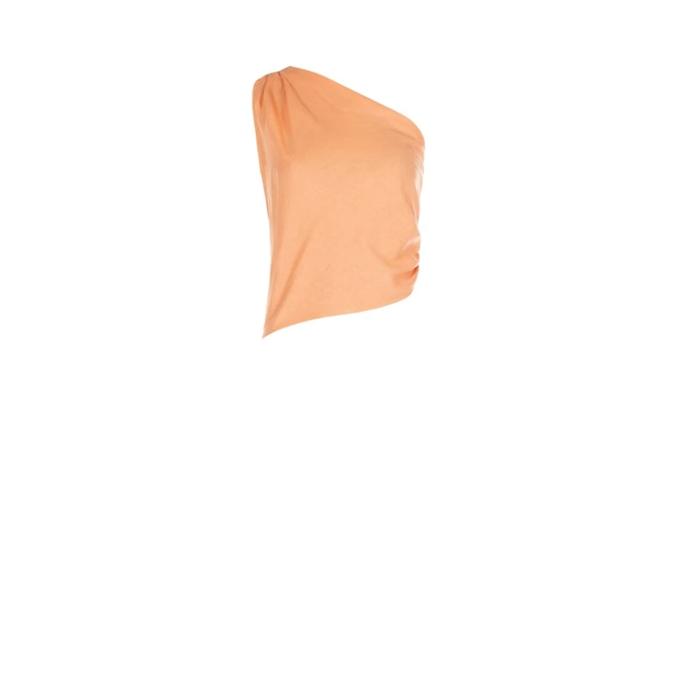 RINASCIMENTO One-shoulder Asymmetrische Top Orange Dames
