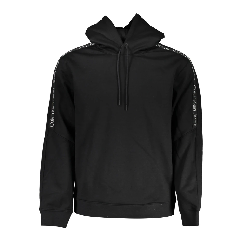 Calvin Klein Men's Black Hoodies, 2XL, Hooded Sweatshirt With Logo Detail
