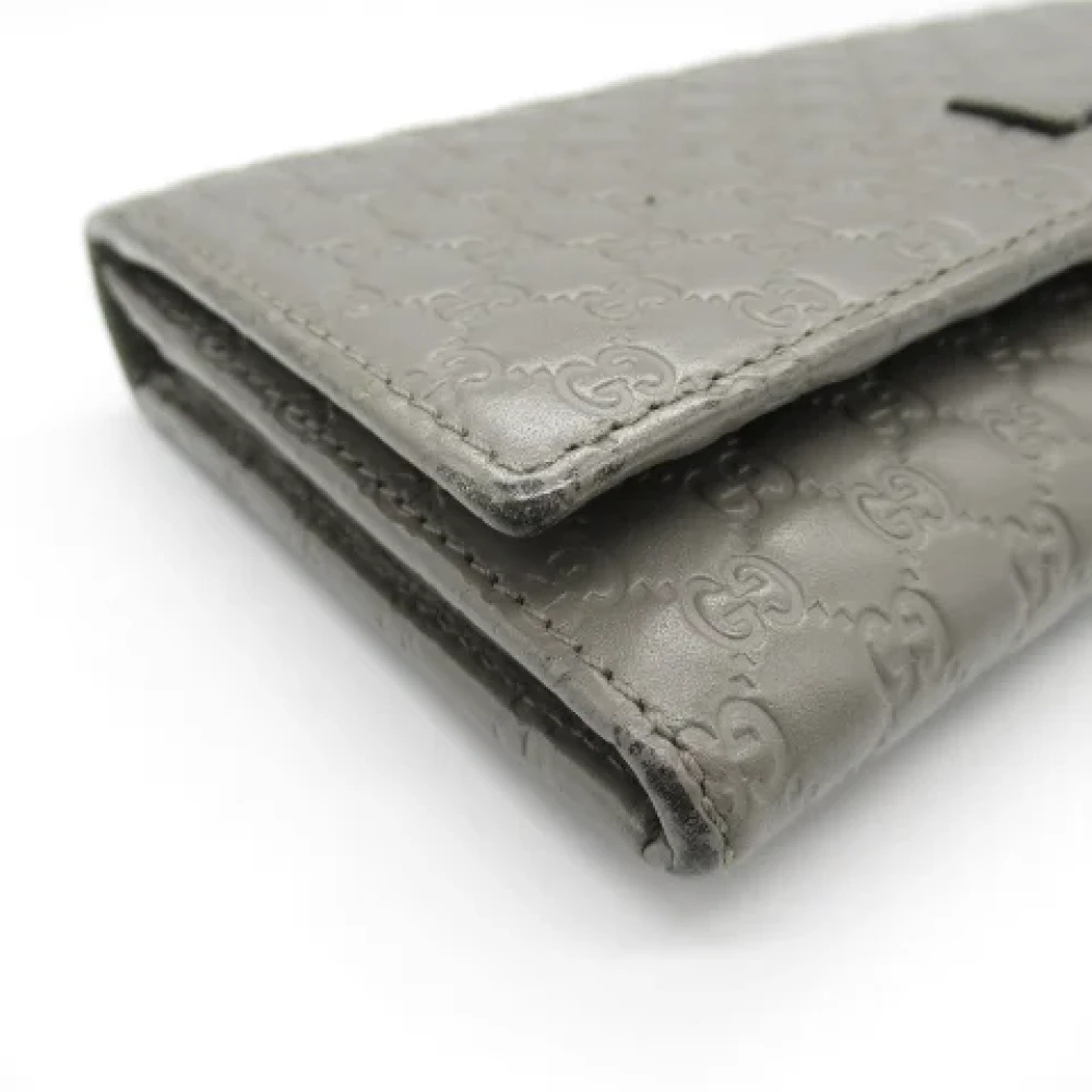 Gucci Vintage Pre-owned Leather wallets Gray Dames