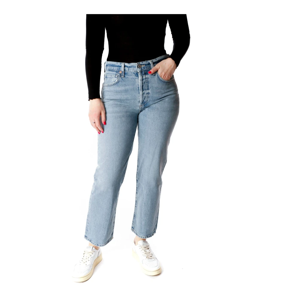 Citizens of Humanity Hoge taille relaxte fit jeans Blue Dames