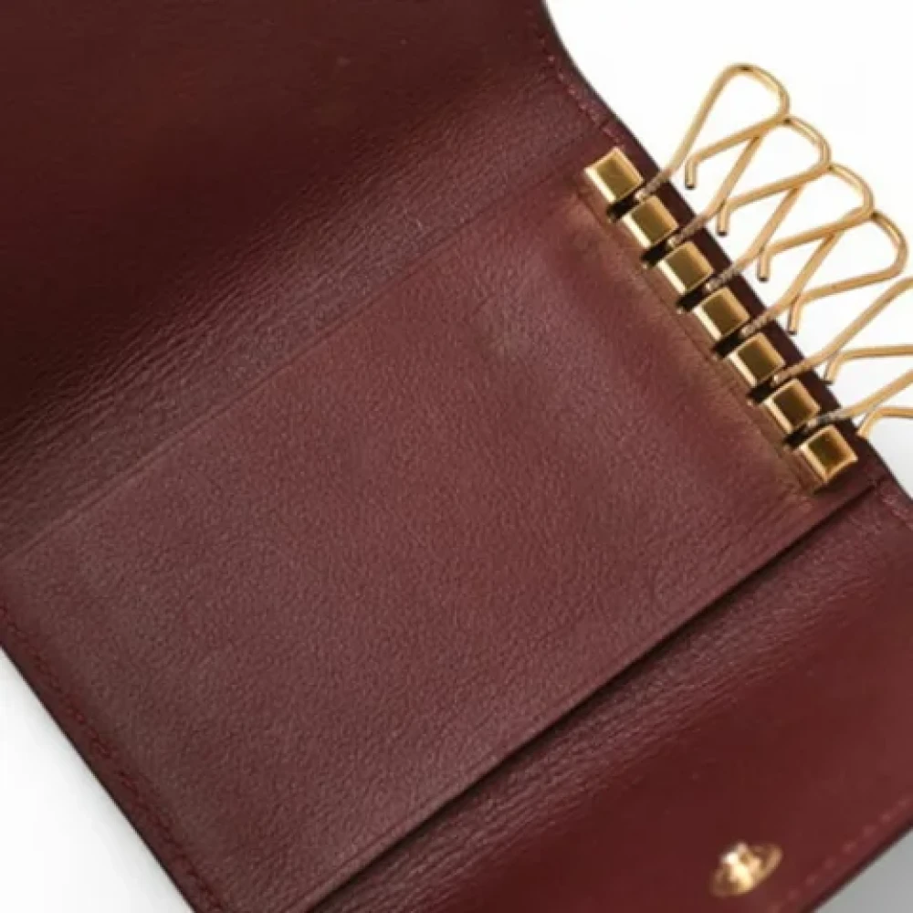 Cartier Vintage Pre-owned Leather key-holders Red Unisex