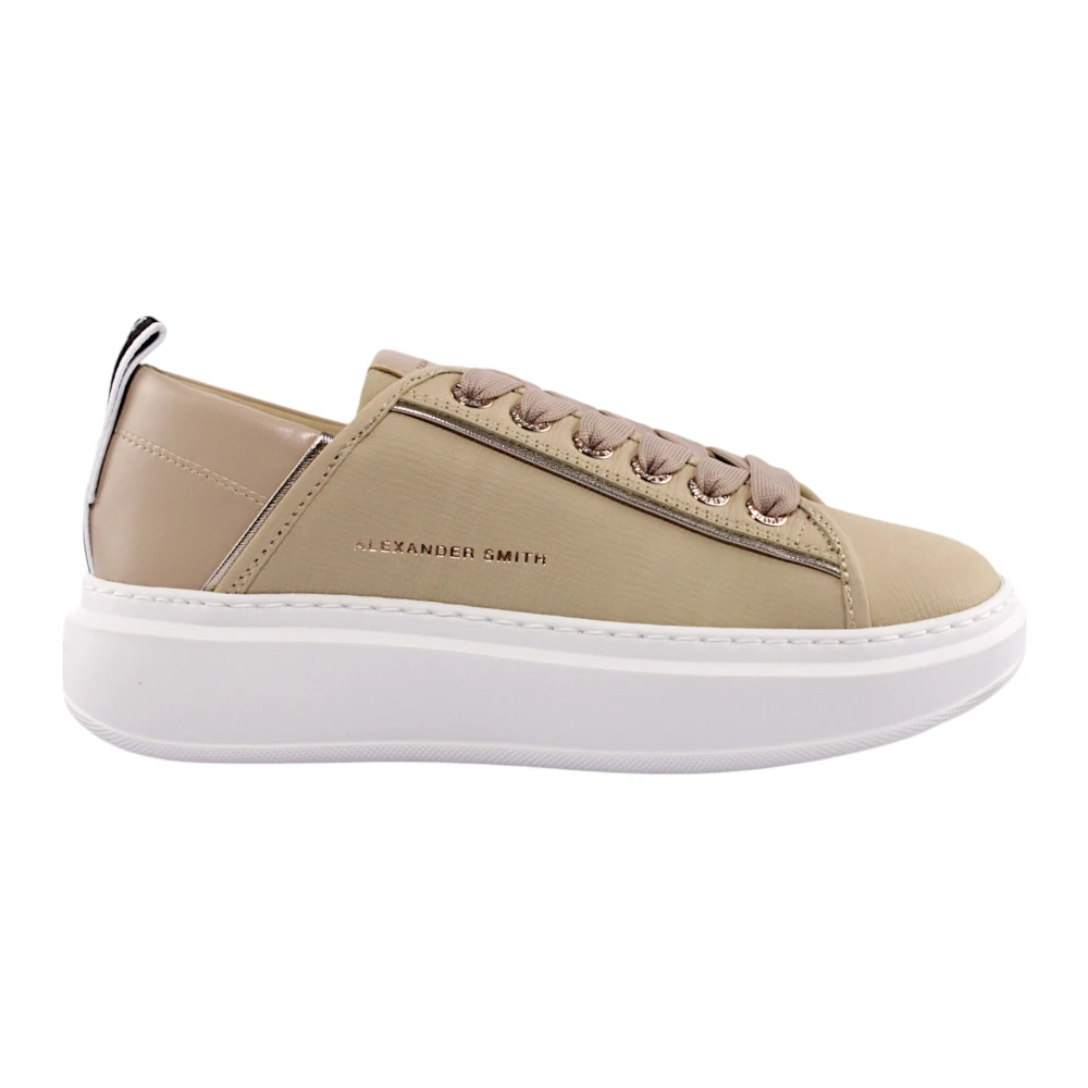 Alexander Smith Minimalistische Sneakers voor een stijlvolle look Dames Schoenen Beige