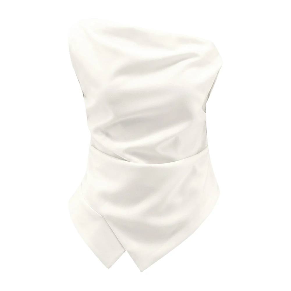 Róhe White Asymmetric One-Shoulder Top - Female - Sleeveless Tops - 2XS - Tops