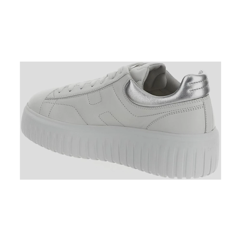 Hogan Leren Vetersneaker White Dames