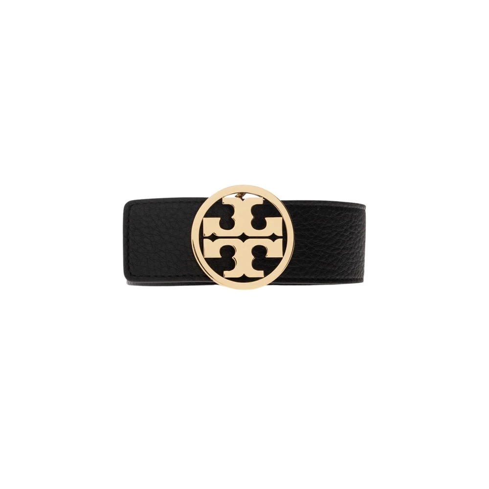 Tory Burch Black Reversible Logo Belt - Female - Belts - L - Accessories