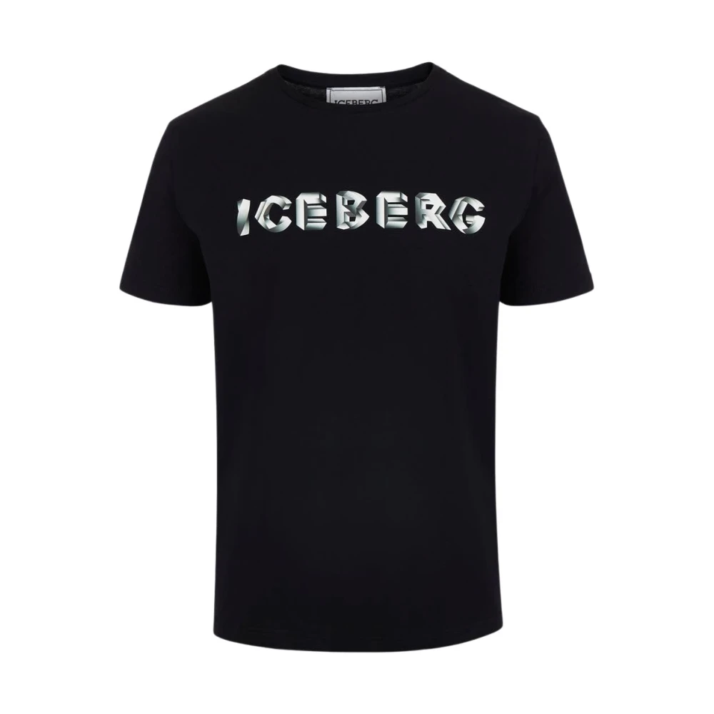 Iceberg Grote Branding Zwart 3D Logo Black Heren