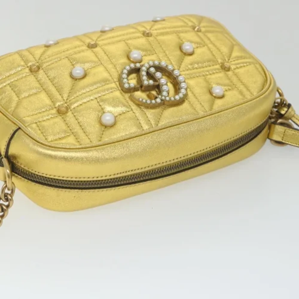 Gucci Vintage Pre-owned Leather gucci-bags Yellow Dames