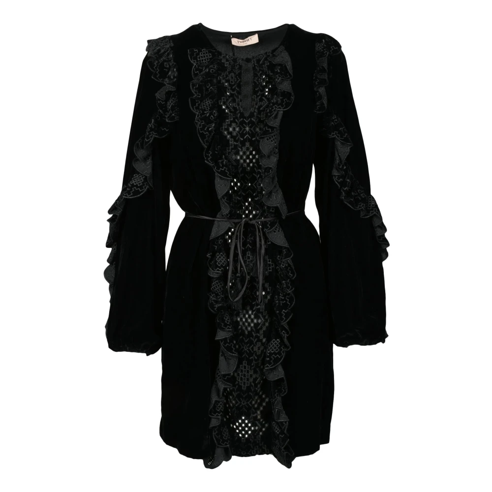 Twinset Damesjurk in Viscosemix Black Dames