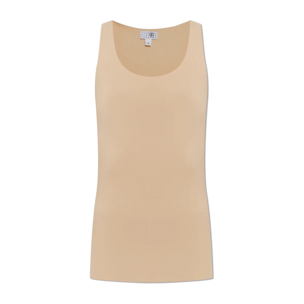 Mm6 Maison Margiela Donna Beige Top, S, New,