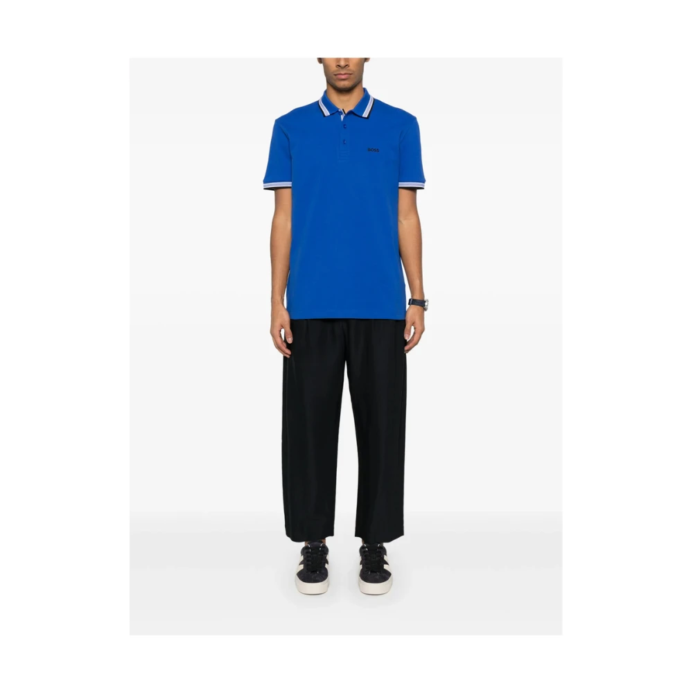 Hugo Boss Koningsblauwe Korte Mouw Sweater Blue Heren