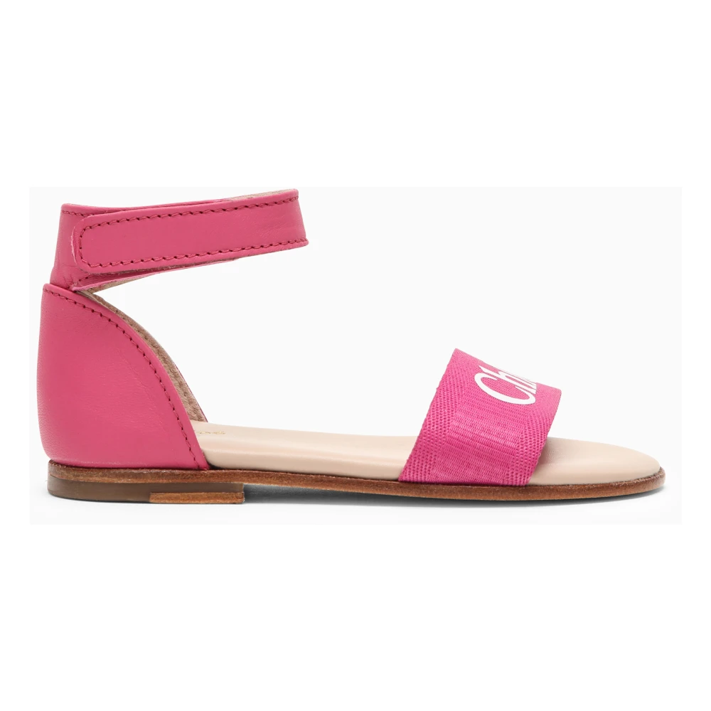 Chloé Låg Klack Sandal Pink, Flicka