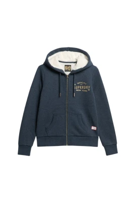 Metallic Logo Hoodie Dragkedja