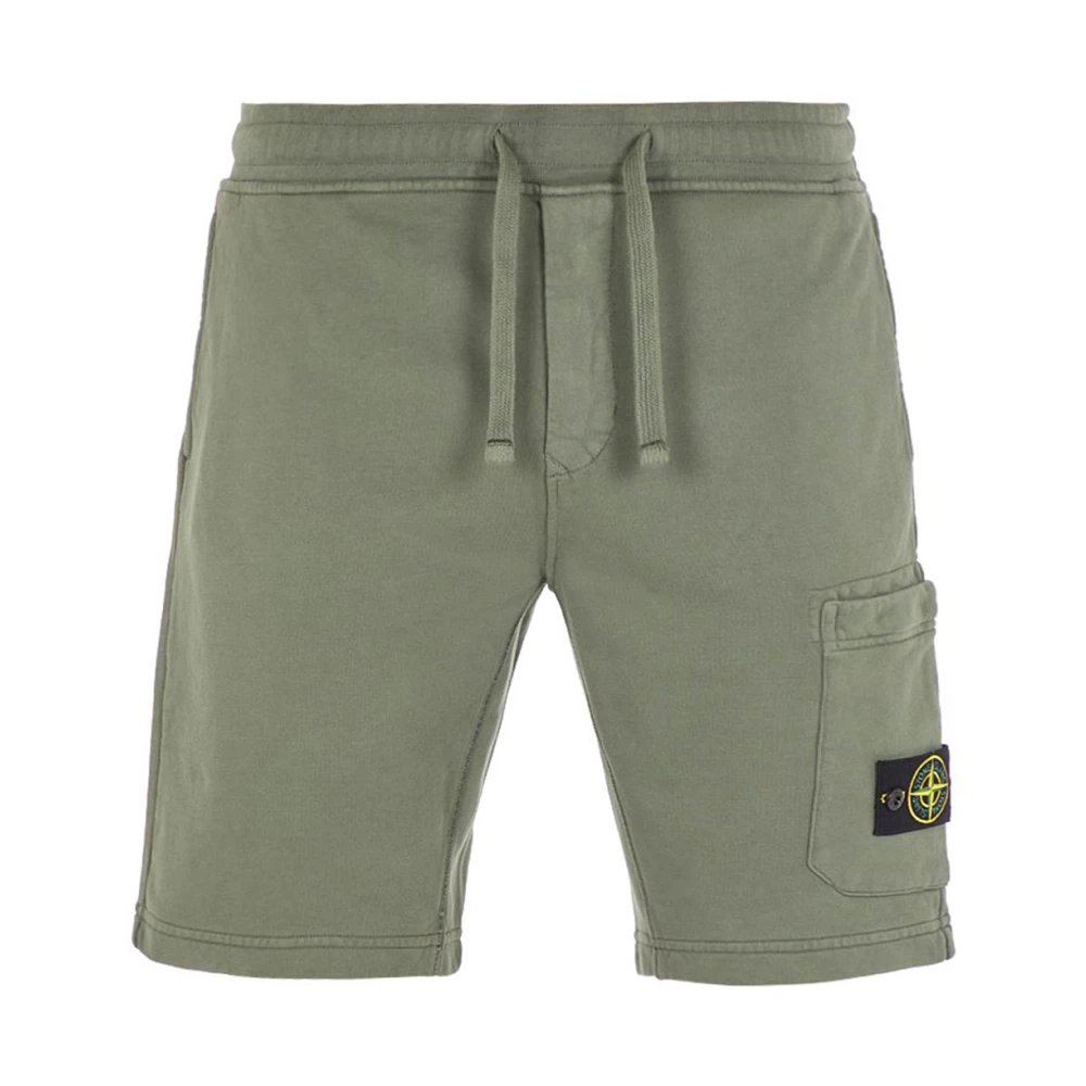 Stone Island Cargo Bermuda Shorts in Regular Fit Green Heren