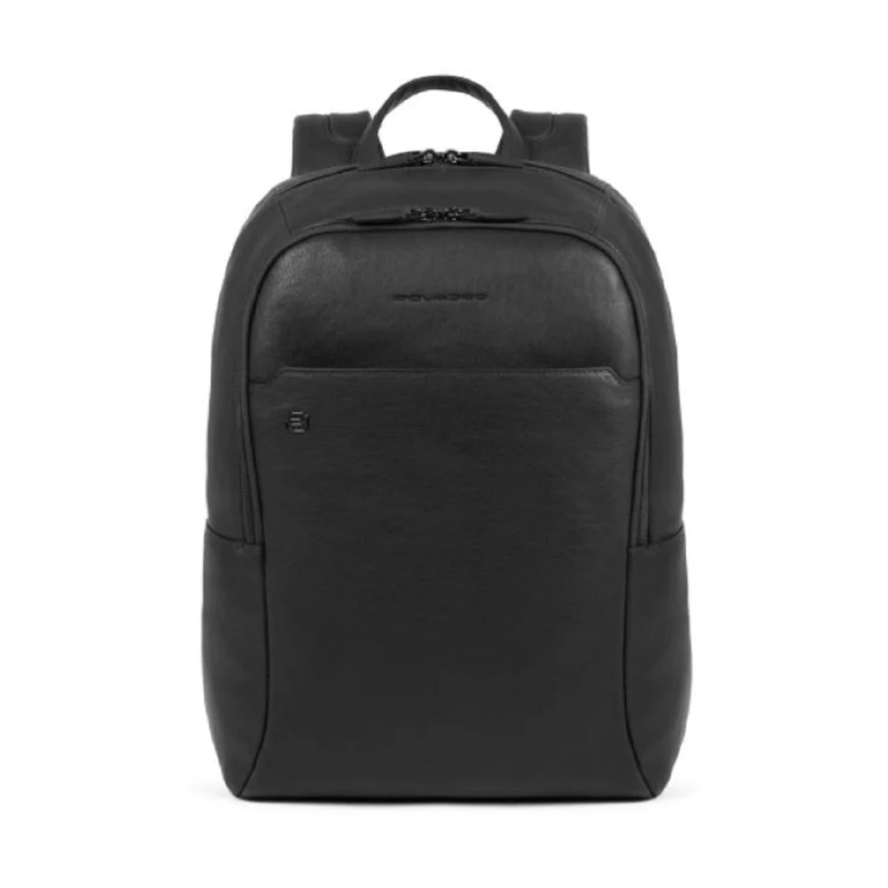 Piquadro Men's Black Backpacks, One Size, Square Laptop Backpack