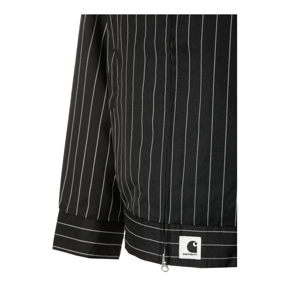 Carhartt WIP Klassieke Kraagjas met Wollen Twill Black Dames