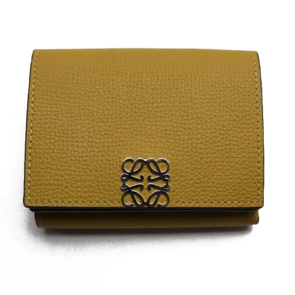 Loewe Pre-owned Leather wallets Yellow Dames