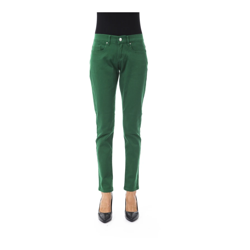 Byblos Slim Fit Byxor med Fickor Green, Dam