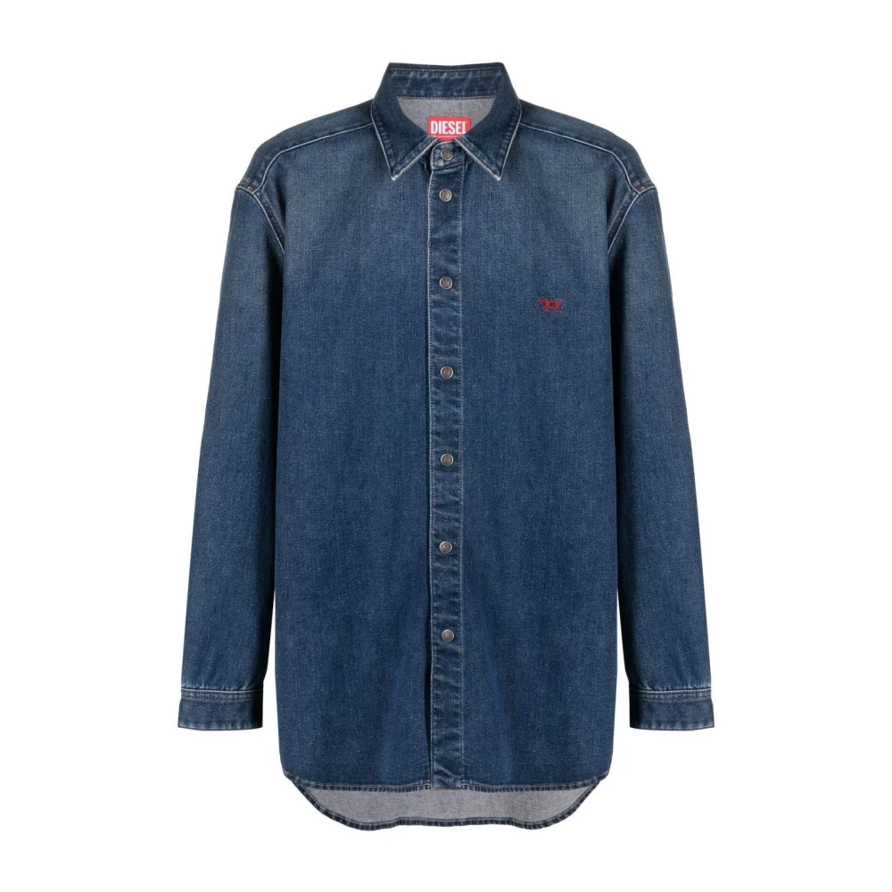 Diesel Casual Overhemd met Lange Mouwen in Blauw Blue Heren