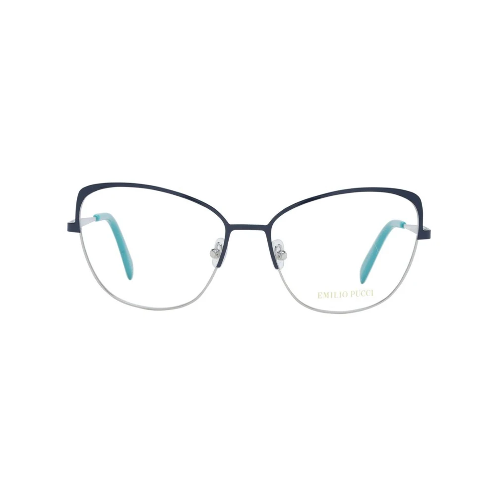 EMILIO PUCCI Blauwe Cat Eye Metalen Optische Frames Blue Dames