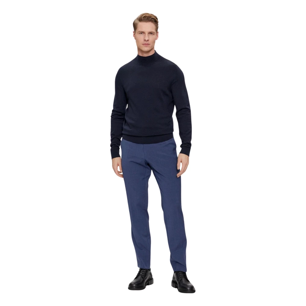 Calvin Klein Blauwe Merinowollen Coltrui Blue Heren
