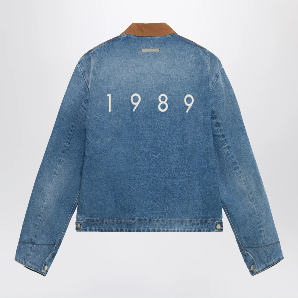 1989 Studio Spijkerjasje met moderne stijl Blue Heren
