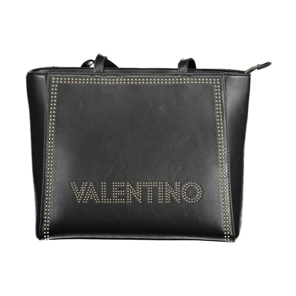 Valentino by Mario Valentino Zwarte Stijlvolle Polyethyleen Handtas voor Vrouwen Black Dames