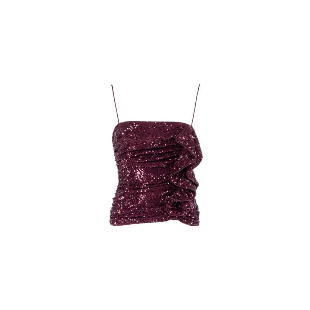 Nenette Paillet Gedrapeerd Top Purple Dames