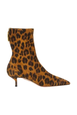 Leopardmönstrade Ankelboots