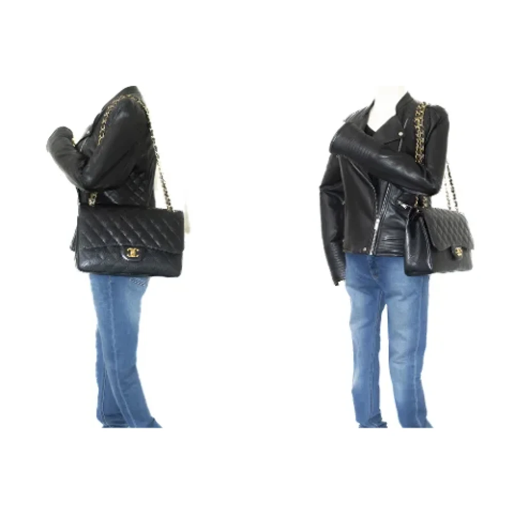 Chanel Vintage Pre-owned Leather shoulder-bags Black Dames