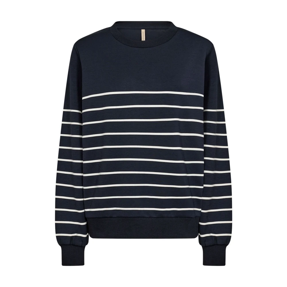 Soyaconcept Gestreepte Trui Marine Sportieve Look Blue Dames