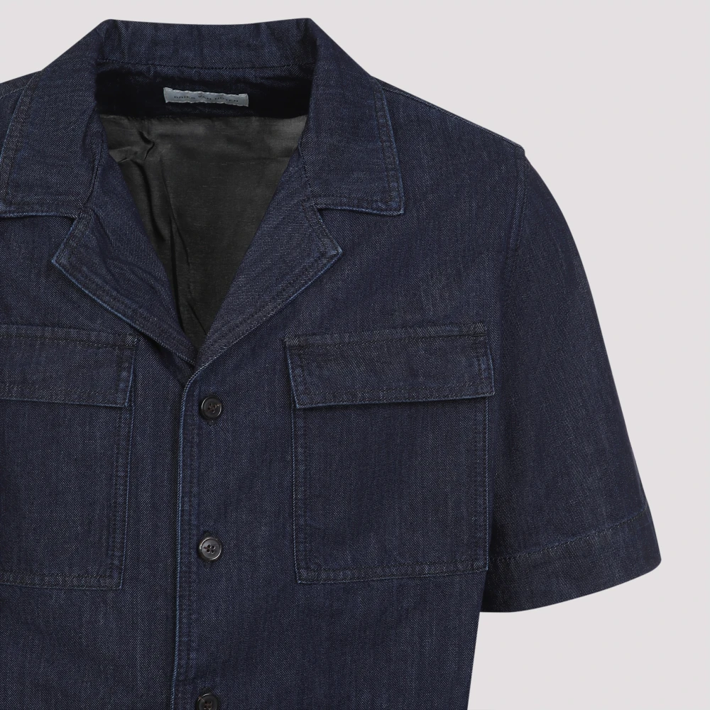 Dries Van Noten Indigo Denim Shirt Blue Heren