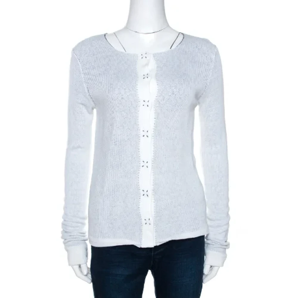 Armani Pre-owned Wool tops White Dames