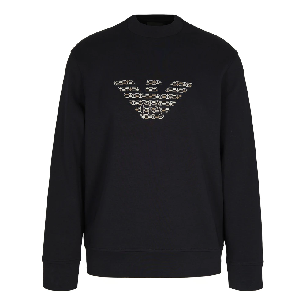 Emporio Armani Men's Blue Stylish Jumpers With Cotton Blend - Sweatshirts - Xl - Sweatshirts & Hoodies