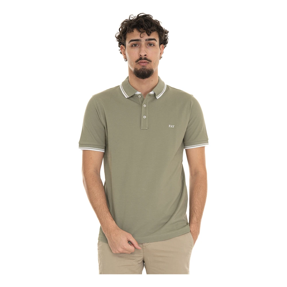 Fay - Tops > Polo Shirts - Green - Fay - Modalova