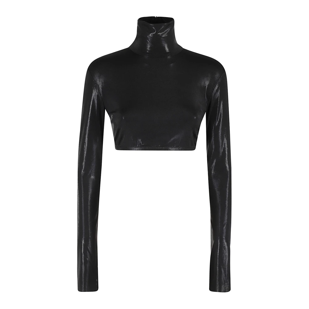 Norma Kamali Slim Fit Coltrui met Lange Mouwen Black Dames