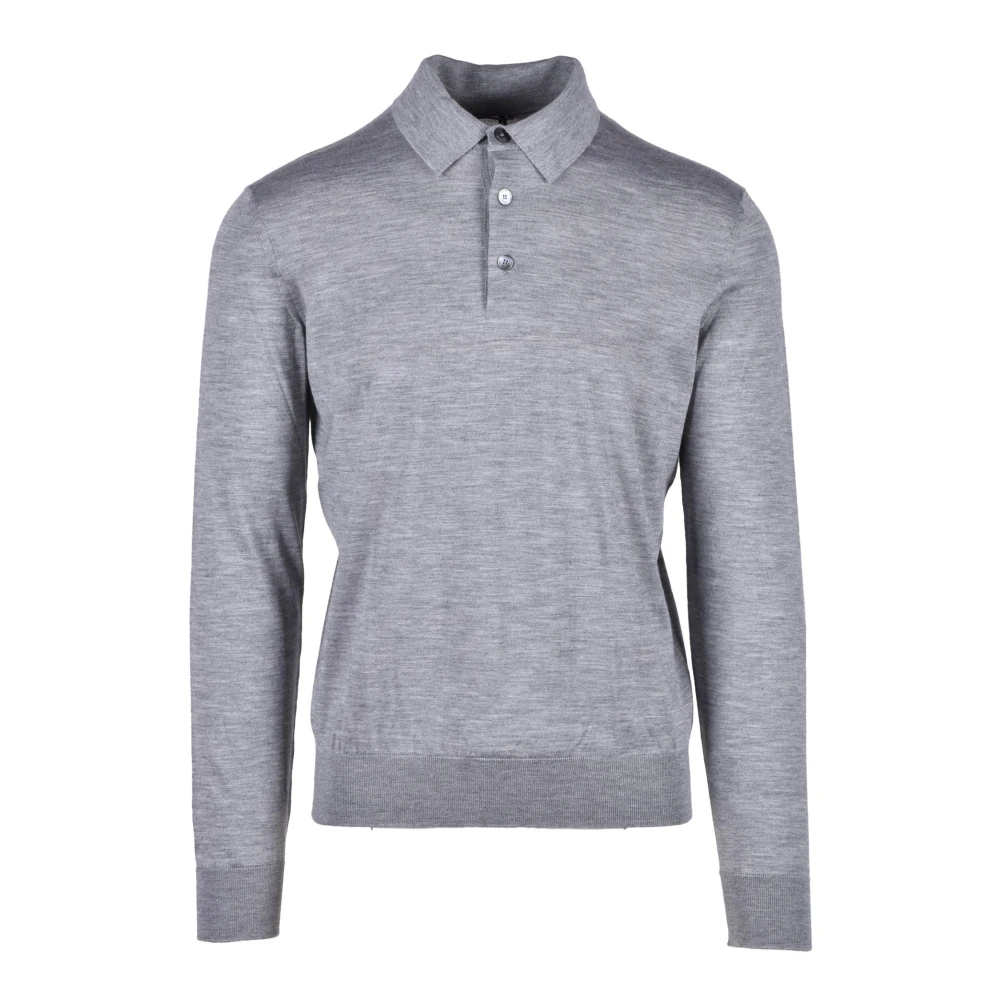 Ermenegildo Zegna Gebreid poloshirt Gray Heren